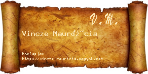 Vincze Maurícia névjegykártya